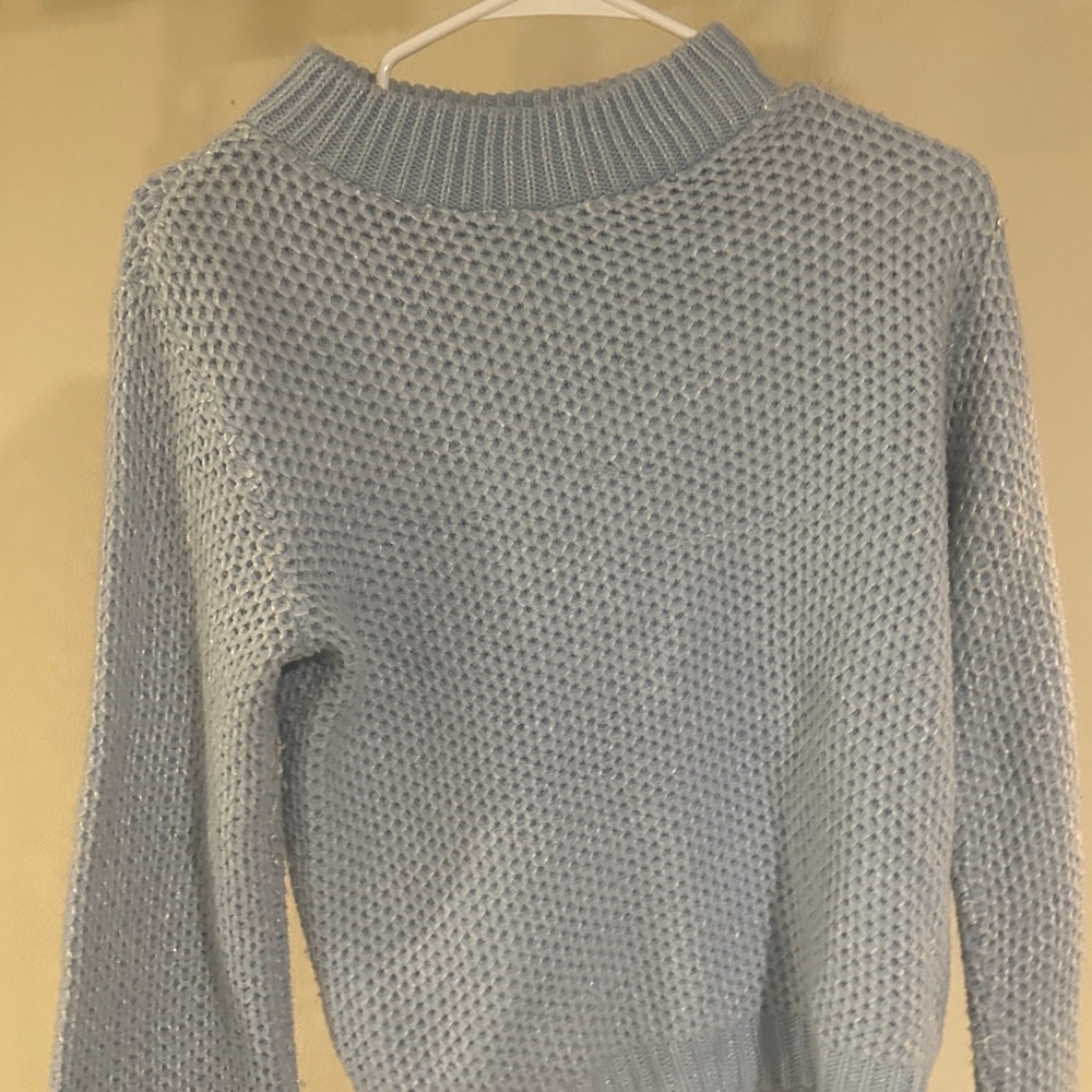 Elegant Sky Blue Turtleneck Sweater